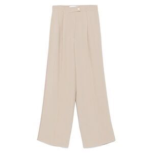 De Santis Neutrals Trousers - Straight Trousers Women